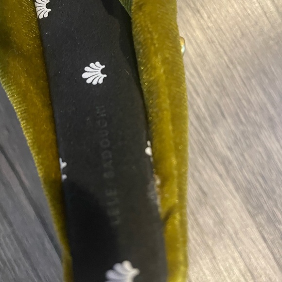Lele Sadoughi Chartreuse Velvet Crystal Knotted Headband - Picture 5 of 5